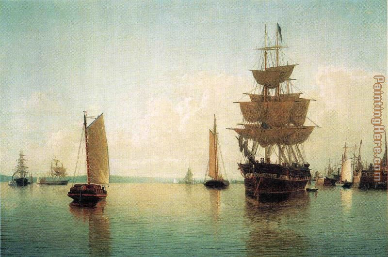 East River Off Lower Manhattan painting - William Bradford East River Off Lower Manhattan art painting
